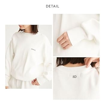 Amazon | [シロハト] エミ 10th emmiロゴミラノリブトップス